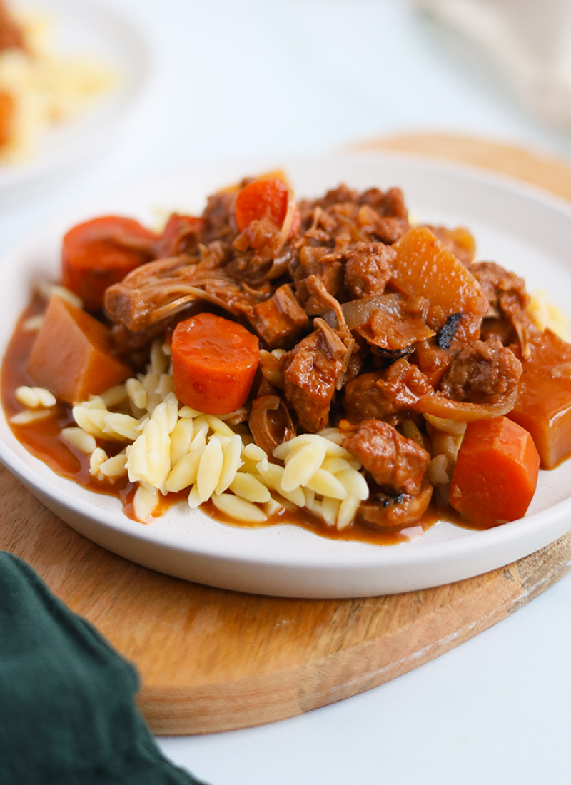 Boeuf bourguignon végétalien
