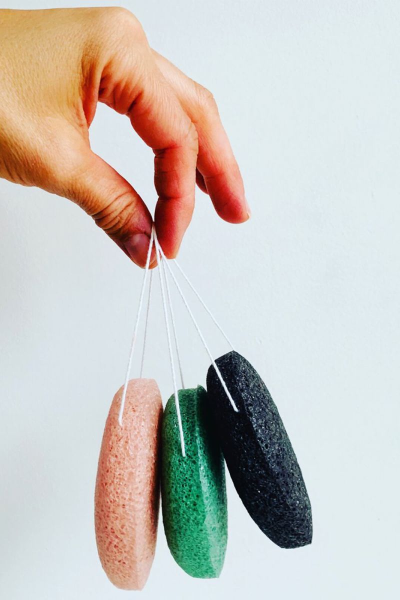 Éponge faciale Konjac - Charbon de bambou | Bkind