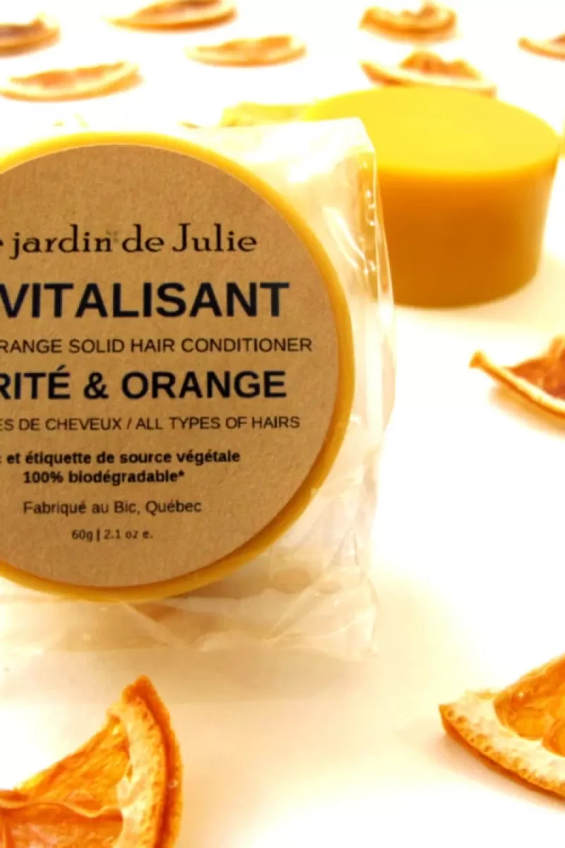 Revitalisant solide hydratant - karité et orange | Jardin de Julie