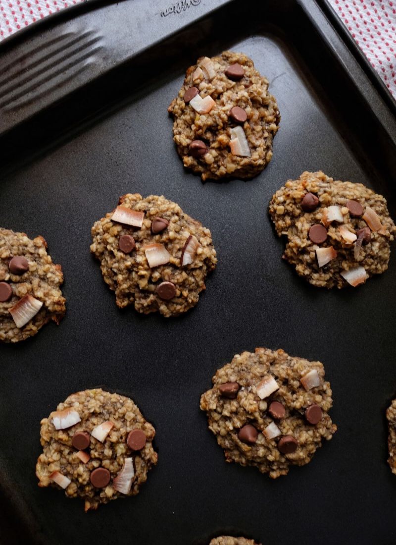Biscuits à l'avoine, aux bananes & graines de chia