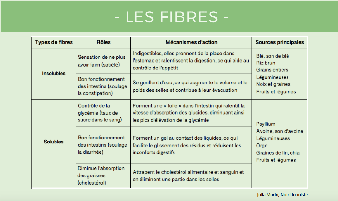 Fibres : Rôle, définition, bienfaits et liste des aliments riches en fibres