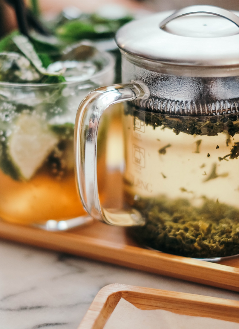 Thé vert glacé à la lime